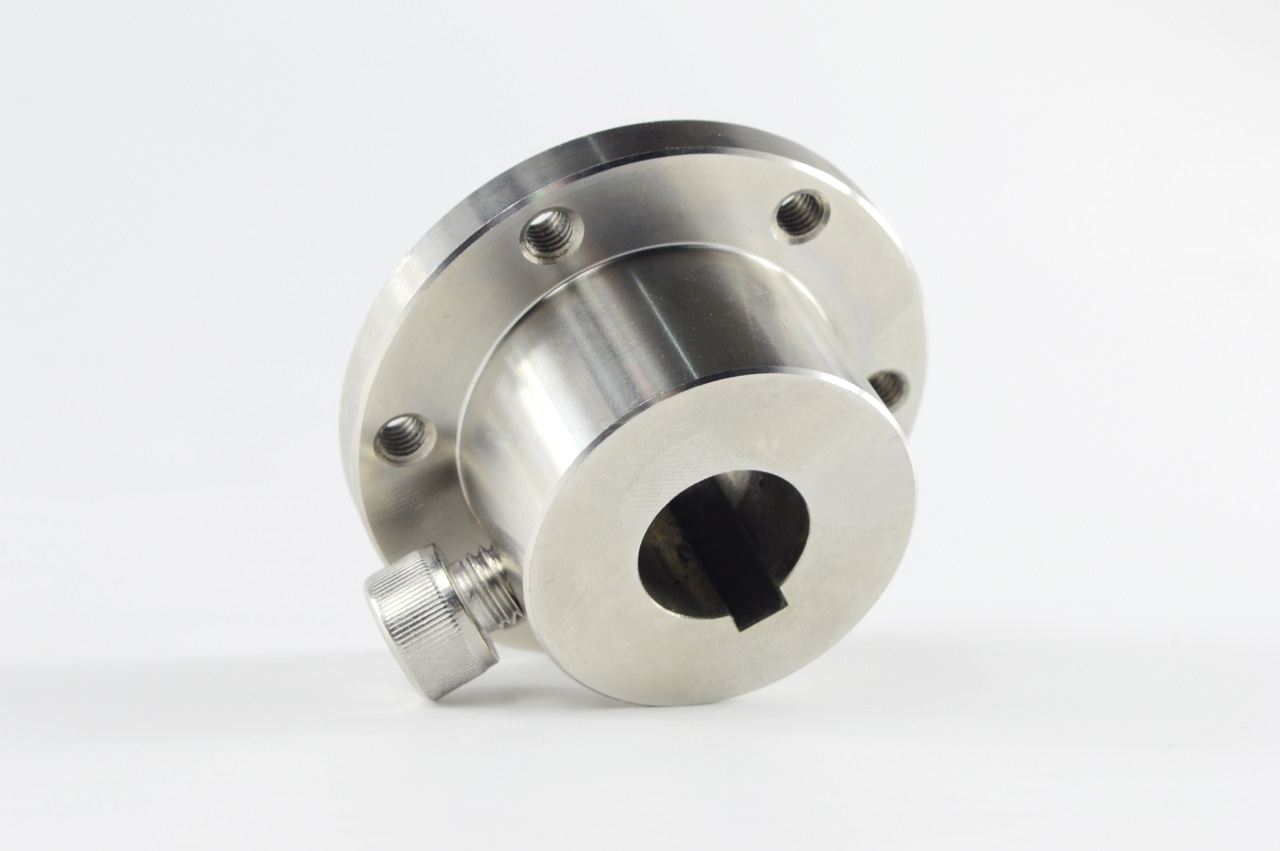 Precision-machined stainless steel wheel hub