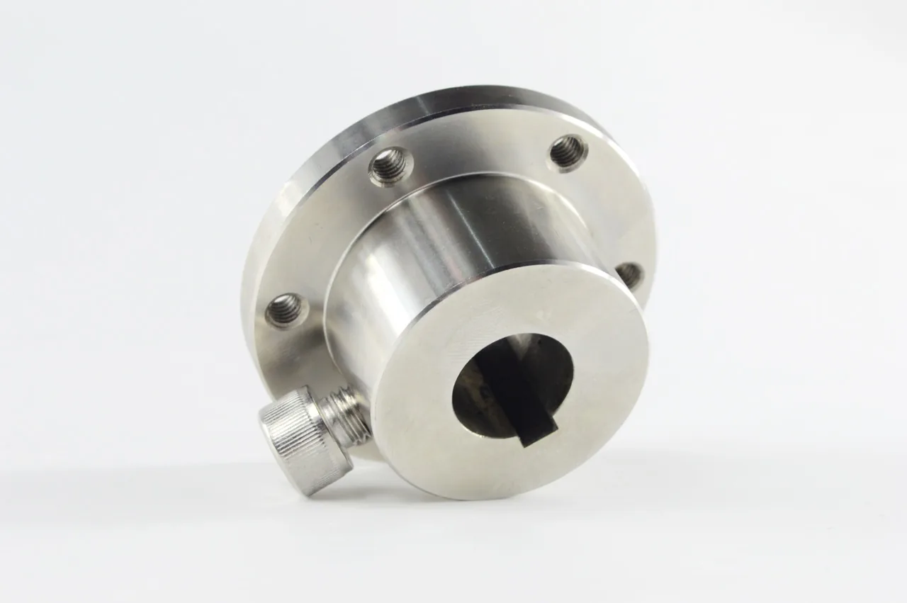 Precision-machined stainless steel wheel hub