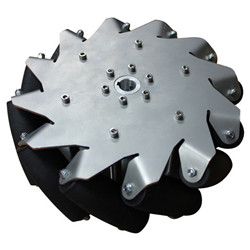 Steel mecanum wheel for special systems