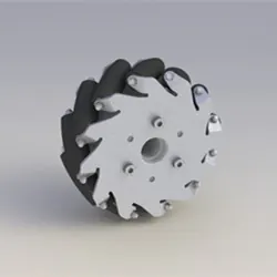 127mm Left Mecanum Wheel 14198L - product image